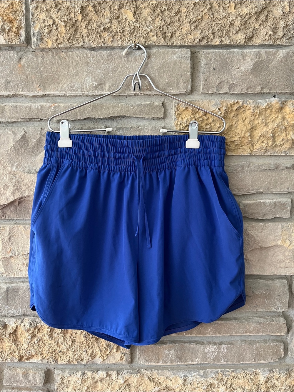 Lands' End Royal Blue Athletic Drawstring Shorts Size Large (14-16)